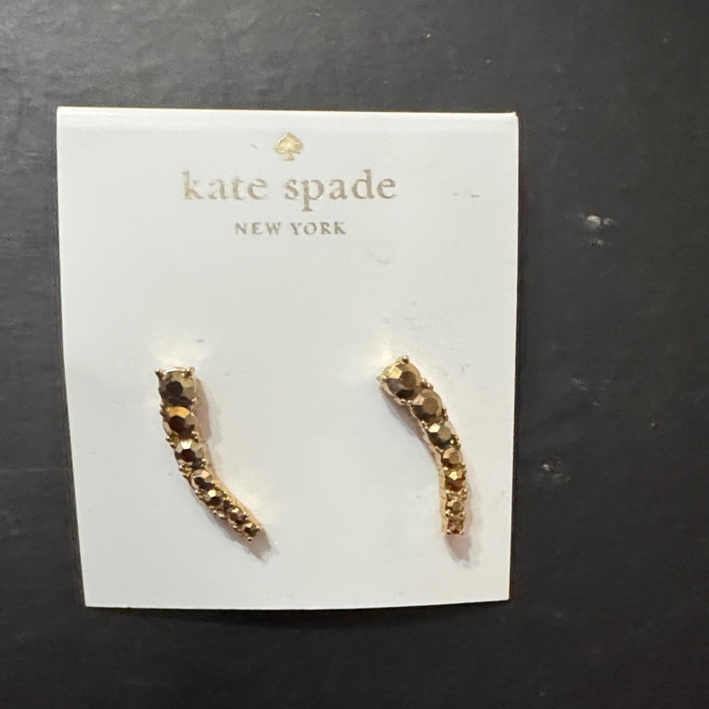 Kate Spade Gold Curved Earrings